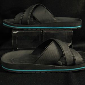 MEN'S SAND & SUN SIZE MED (9-10) BLACK FLIP FLOPS